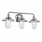 Rigby 3 Light Bathroom Wall Light In Polished Chrome Finish QN-RIGBY3-BATH-PC