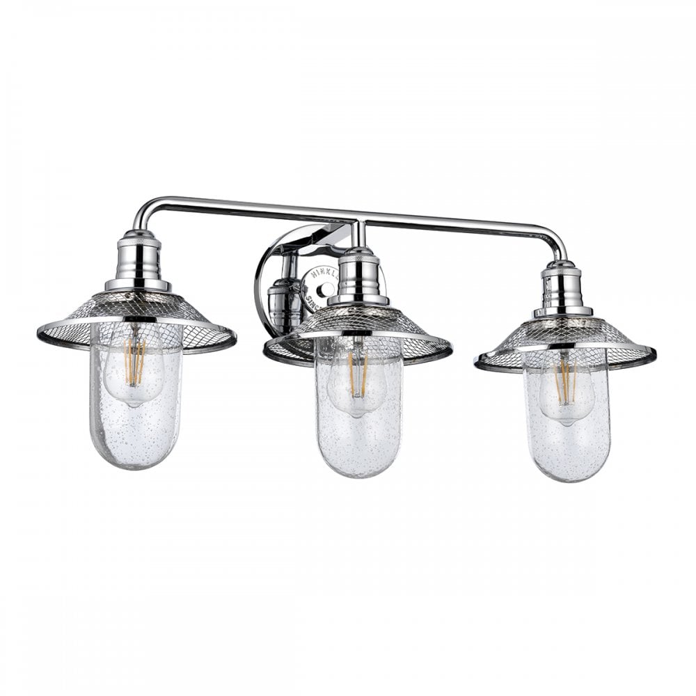 Rigby 3 Light Bathroom Wall Light In Polished Chrome Finish QN-RIGBY3-BATH-PC