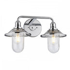 Rigby 2 Light Bathroom Wall Light In Polished Chrome Finish QN-RIGBY2-BATH-PC