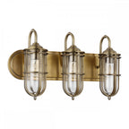 Urban Restoration 3 Light Bathroom Wall Light In Dark Antique Brass Finish QN-URBANREST3
