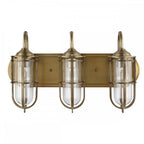 Urban Restoration 3 Light Bathroom Wall Light In Dark Antique Brass Finish QN-URBANREST3