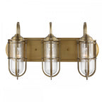 Urban Restoration 3 Light Bathroom Wall Light In Dark Antique Brass Finish QN-URBANREST3