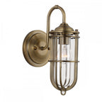 Urban Restoration 1 Light Bathroom Wall Light In Dark Antique Brass Finish QN-URBANREST1
