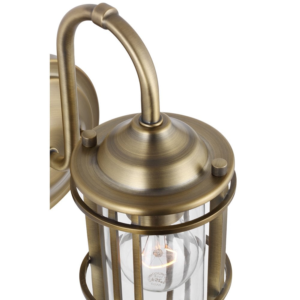 Urban Restoration 1 Light Bathroom Wall Light In Dark Antique Brass Finish QN-URBANREST1