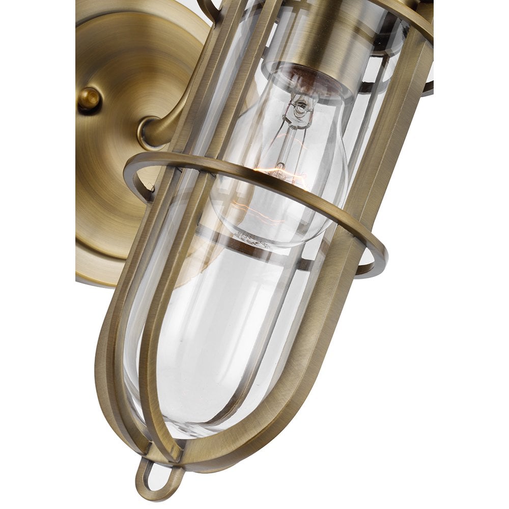 Urban Restoration 1 Light Bathroom Wall Light In Dark Antique Brass Finish QN-URBANREST1