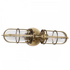 Urban Restoration 2 Light Bathroom Wall Light In Dark Antique Brass Finish QN-URBANREST2