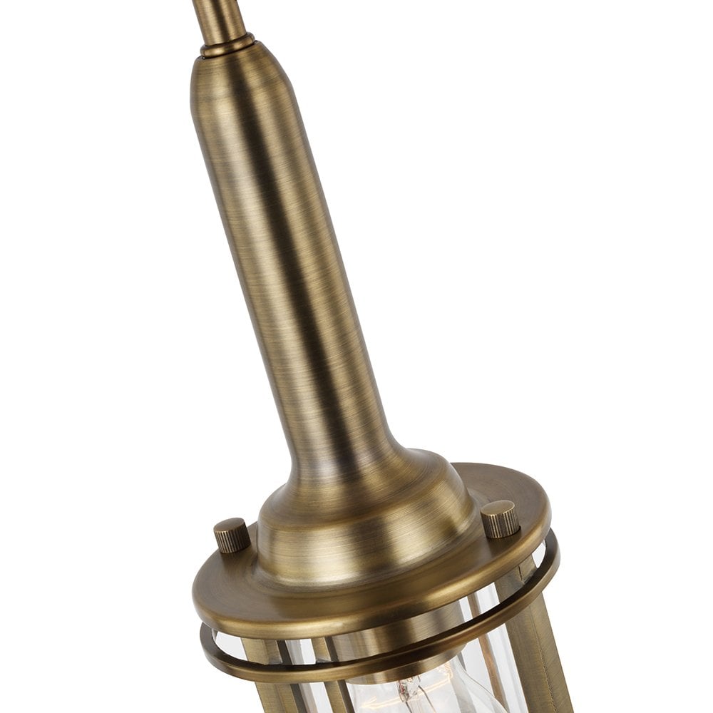 Urban Restoration 1 Light Bathroom Ceiling Pendant Light In Dark Antique Brass QN-URBANREST-MP