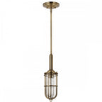 Urban Restoration 1 Light Bathroom Ceiling Pendant Light In Dark Antique Brass QN-URBANREST-MP