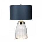 Milne Glass Table Lamp With Teal Shade QN-MILNE-TL-TEAL