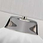 Bexley Satin White Ceramic Table Lamp In Polished Nickel Finish QN-BEXLEY-TL-WPN