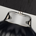 Bexley Satin Black Ceramic Table Lamp In Polished Nickel Finish QN-BEXLEY-TL-BKPN