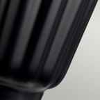 Bexley Satin Black Ceramic Table Lamp In Polished Nickel Finish QN-BEXLEY-TL-BKPN