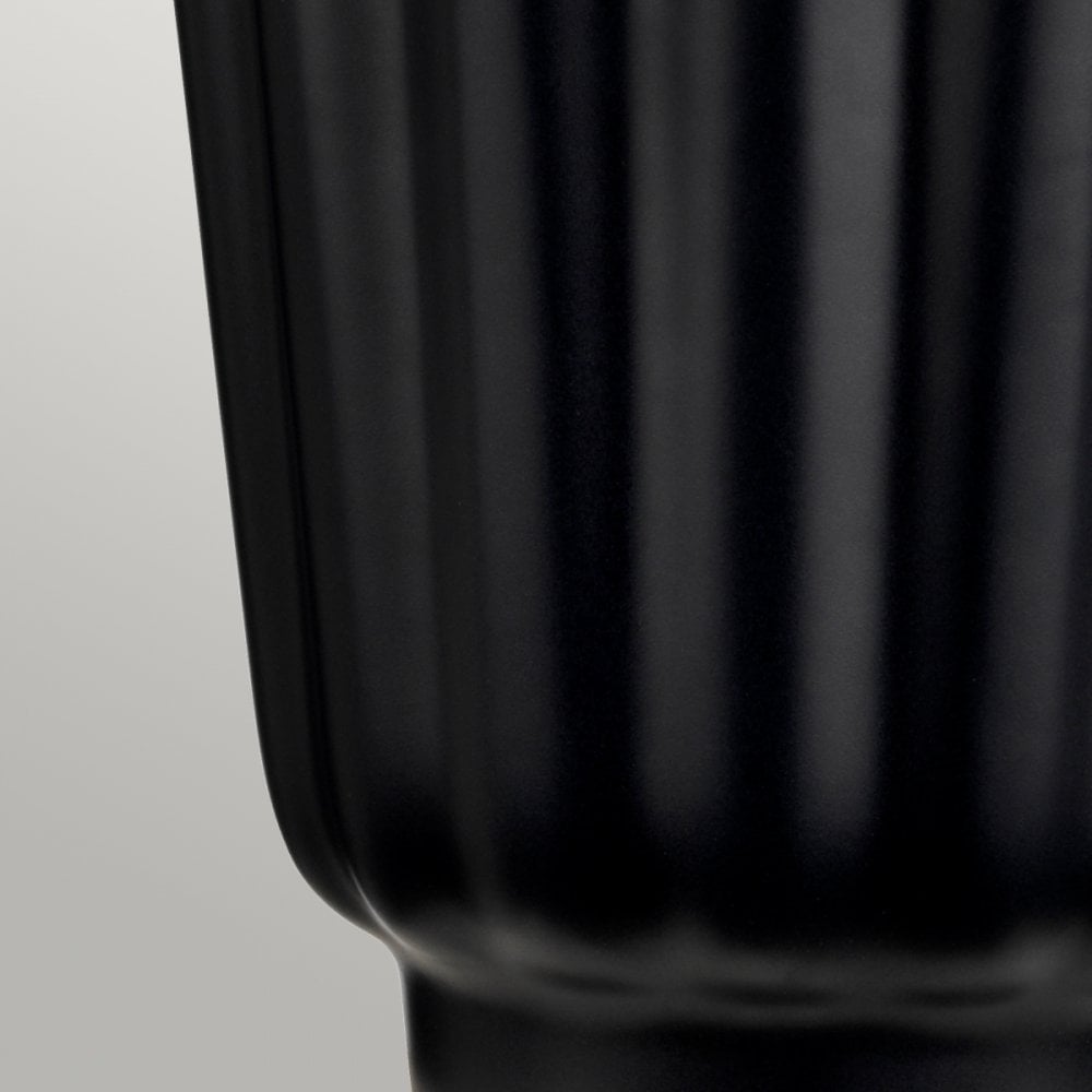 Bexley Satin Black Ceramic Table Lamp In Brushed Brass Finish QN-BEXLEY-TL-BKBB