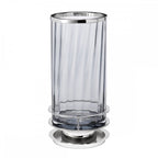 Arno Smoked Glass Table Lamp With Polished Nickel Detail QN-ARNO-SMOKE-PN