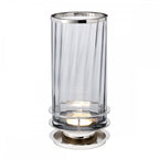 Arno Smoked Glass Table Lamp With Polished Nickel Detail QN-ARNO-SMOKE-PN