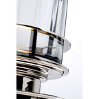 Arno Smoked Glass Table Lamp With Polished Nickel Detail QN-ARNO-SMOKE-PN