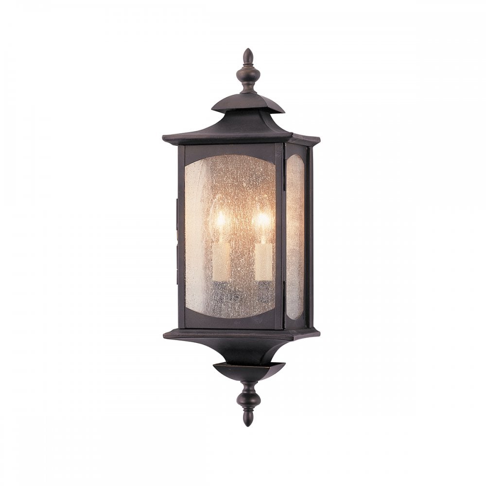Market Square Outdoor 2 Light Wall Light In Oil Rubbed Bronze Finish QN-MARKET-SQUARE-M