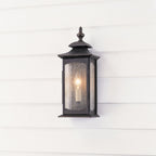 Market Square Outdoor 1 Light Wall Light In Oil Rubbed Bronze Finish QN-MARKET-SQUARE-S