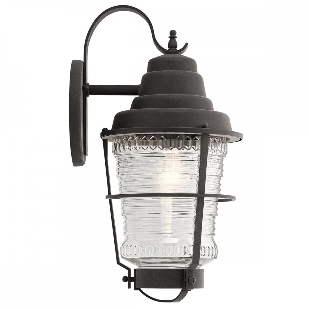 Chance Harbor Outdoor 1 Light Wall Lantern In Weathered Zinc QN-CHANCE-HARBOR-L
