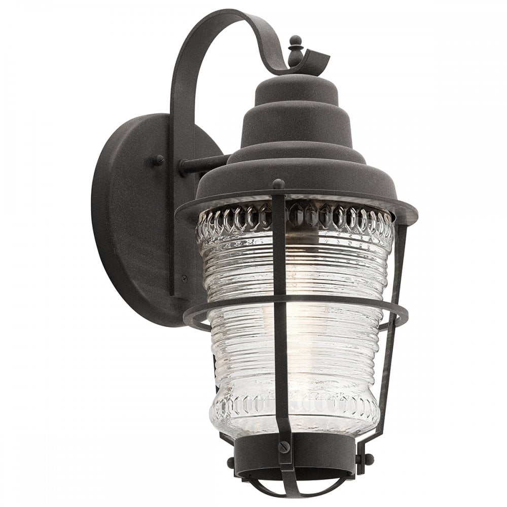 Chance Harbor Outdoor 1 Light Wall Lantern In Weathered Zinc QN-CHANCE-HARBOR-M