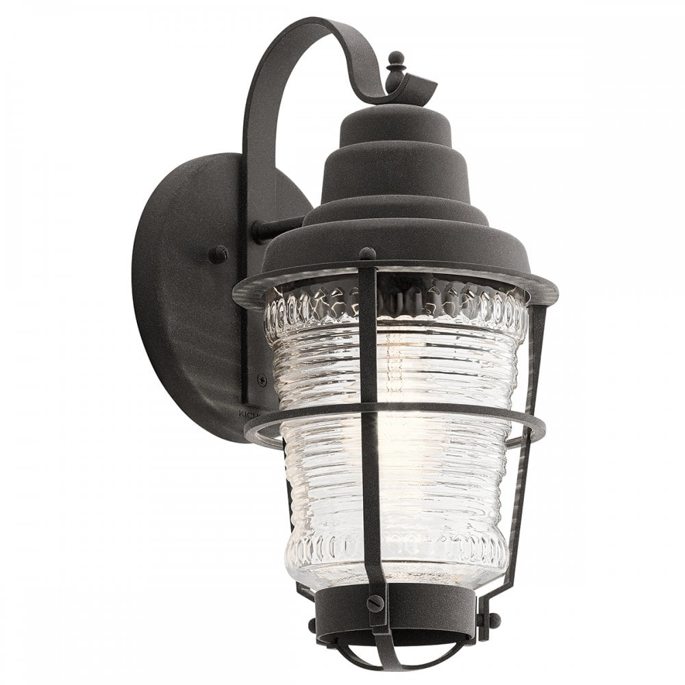 Chance Harbor Outdoor 1 Light Wall Lantern In Weathered Zinc QN-CHANCE-HARBOR-S