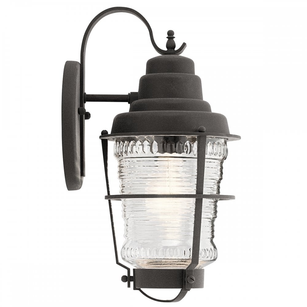 Chance Harbor Outdoor 1 Light Wall Lantern In Weathered Zinc QN-CHANCE-HARBOR-S