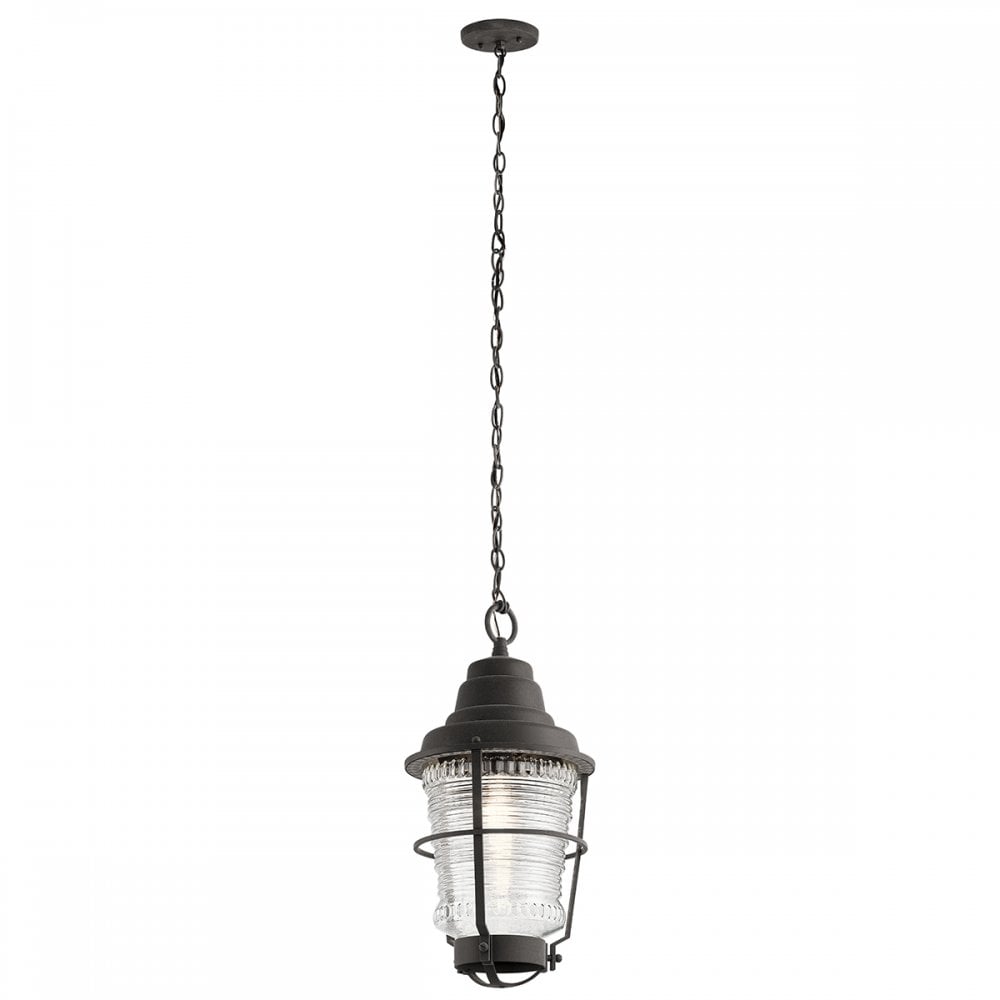 Chance Harbor Outdoor 1 Light Chain Lantern In Weathered Zinc QN-CHANCE-HARBOR8