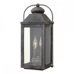 Anchorage Outdoor 2 Light Wall Lantern In Aged Zinc Finish QN-ANCHORAGE-M