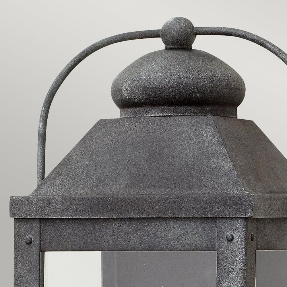 Anchorage Outdoor 2 Light Wall Lantern In Aged Zinc Finish QN-ANCHORAGE-M