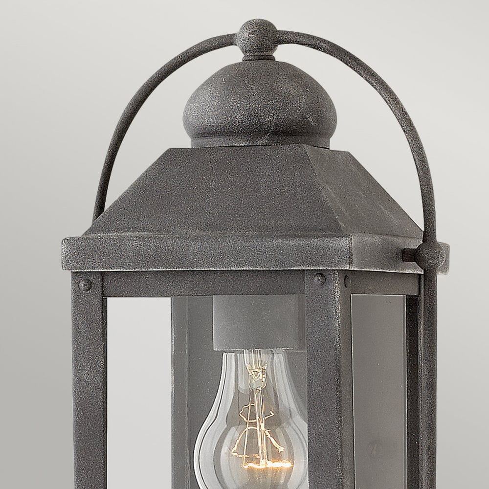 Anchorage Outdoor 1 Light Wall Lantern In Aged Zinc Finish QN-ANCHORAGE-S