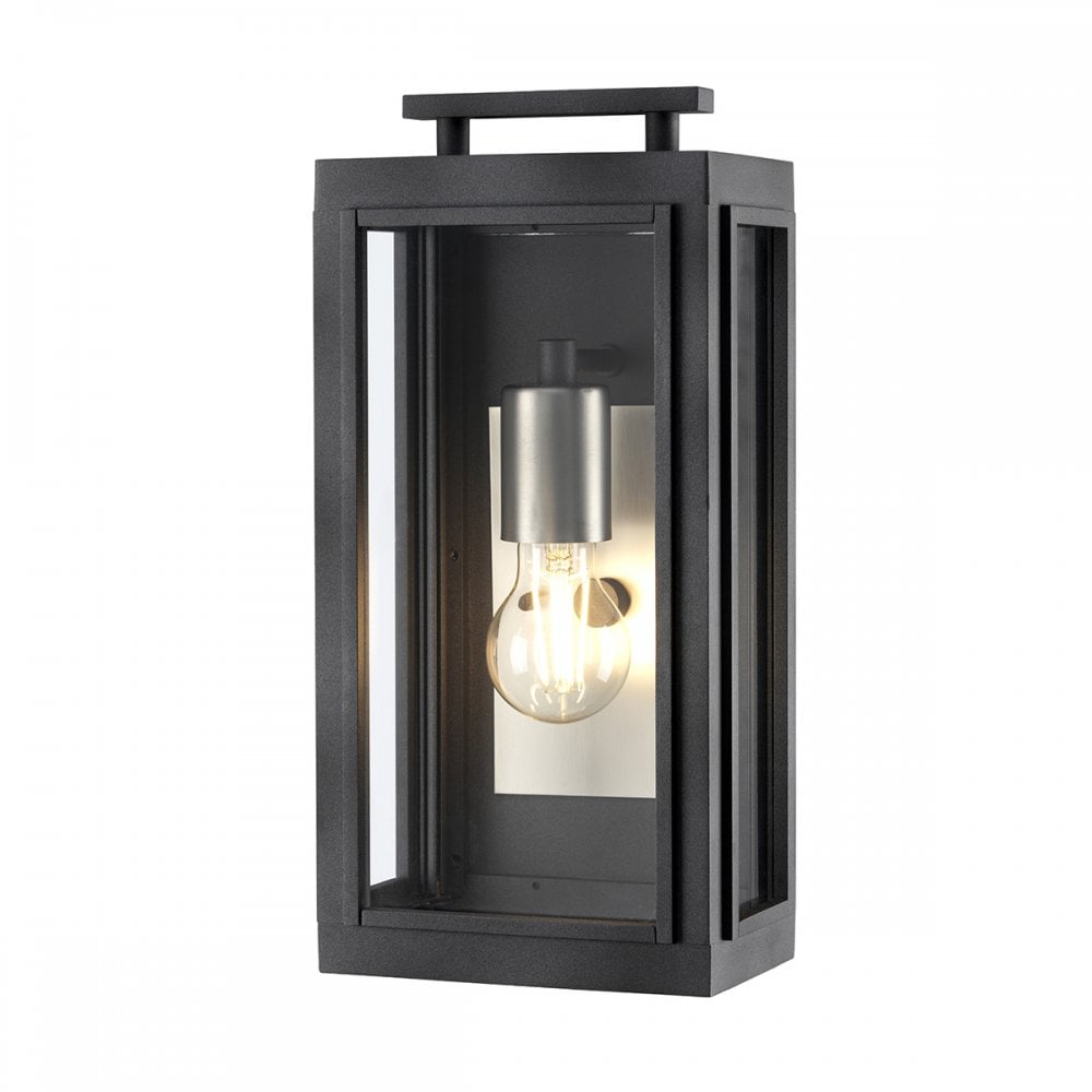 Sutcliffe Outdoor 1 Light Wall Lantern In Aged Zinc QN-SUTCLIFFE-S-AZ