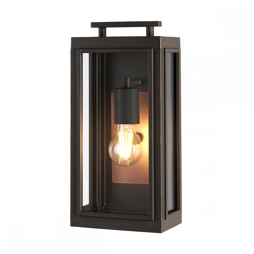 Sutcliffe Outdoor 1 Light Wall Lantern In Oil Rubbed Bronze QN-SUTCLIFFE-S-OZ