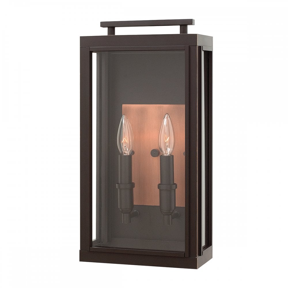 Sutcliffe Outdoor 2 Light Wall Lantern In Oil Rubbed Bronze QN-SUTCLIFFE-M-OZ
