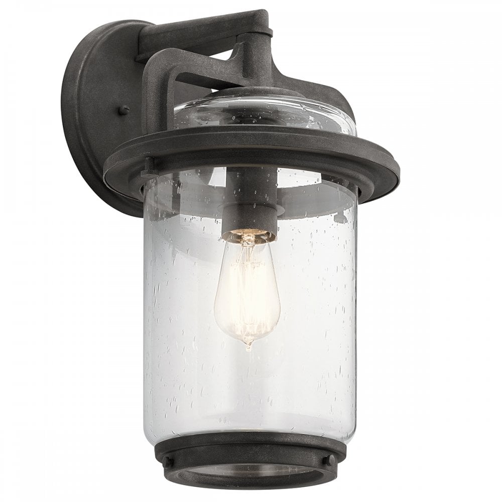 Andover 1 Light Wall Lantern In Weathered Zinc Finish QN-ANDOVER-L