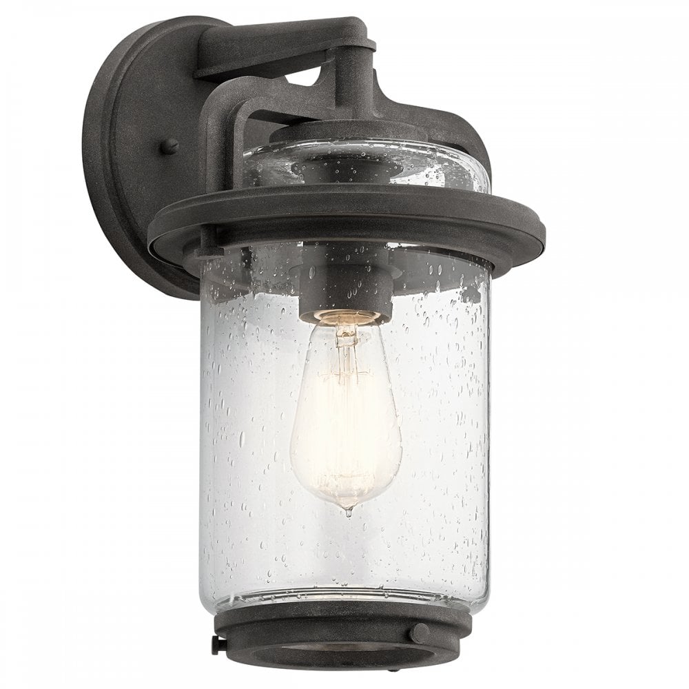 Andover 1 Light Wall Lantern In Weathered Zinc Finish QN-ANDOVER-M