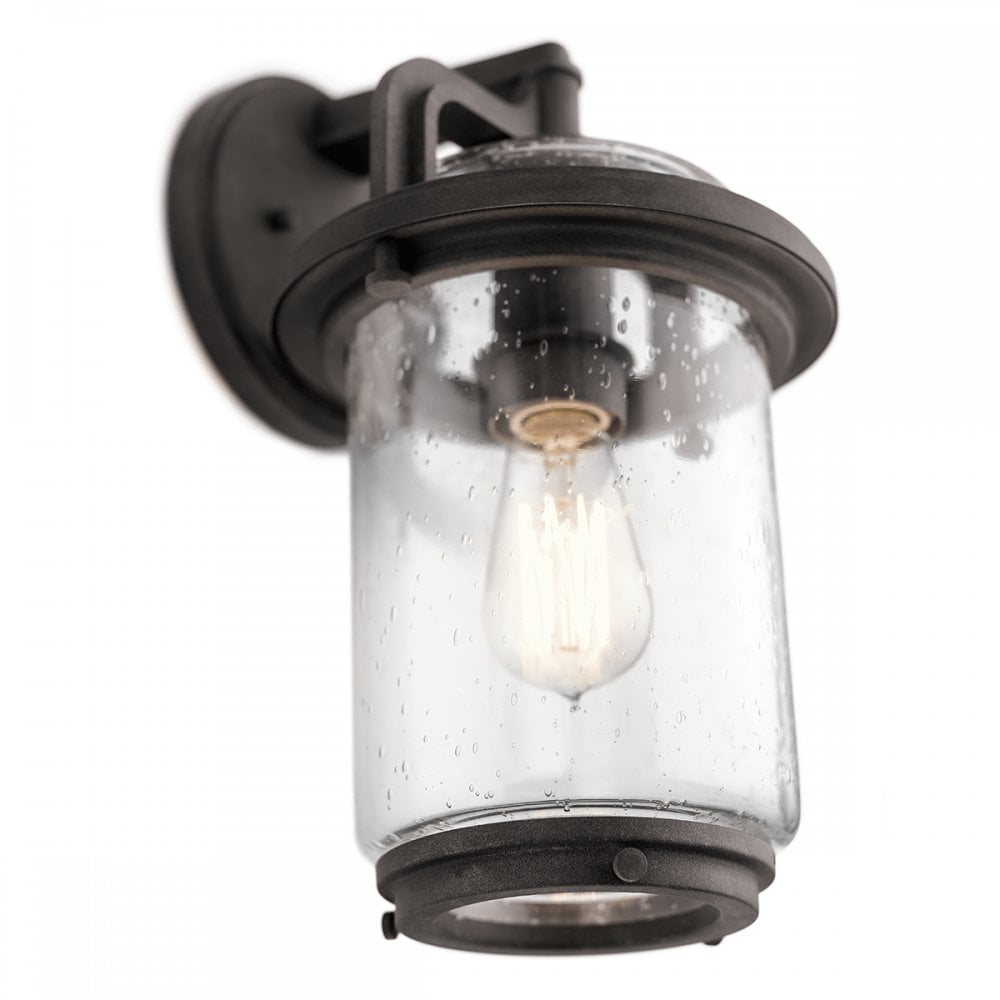 Andover 1 Light Wall Lantern In Weathered Zinc Finish QN-ANDOVER-M