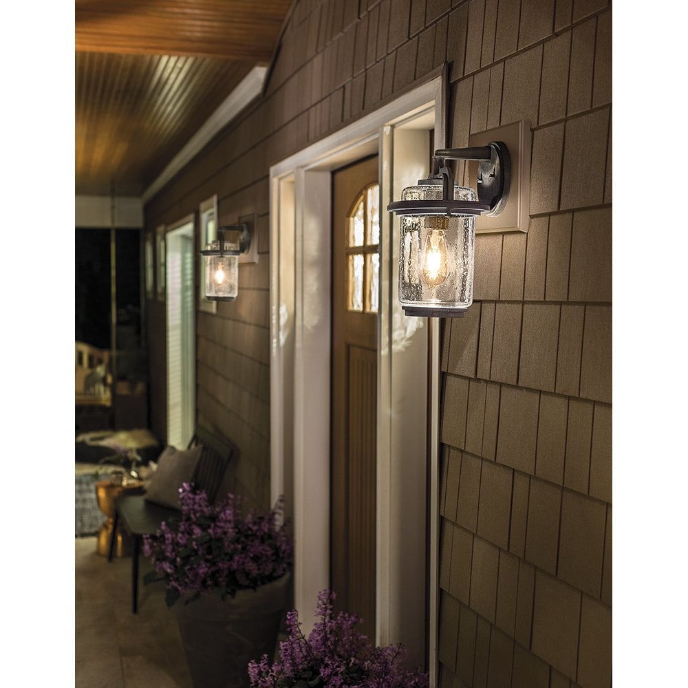 Andover 1 Light Wall Lantern In Weathered Zinc Finish QN-ANDOVER-M