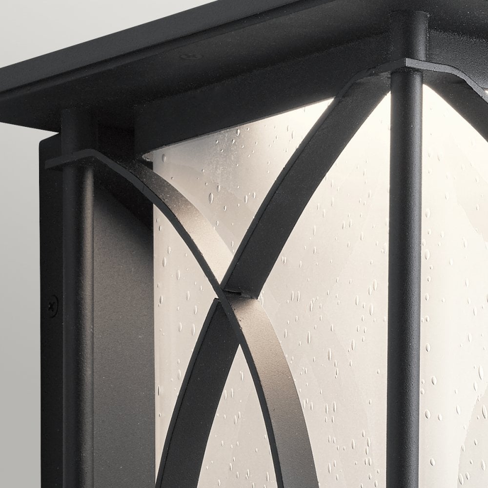 Ashbern Outdoor 1 Light Wall Lantern In Textured Black Finish QN-ASHBERN-L