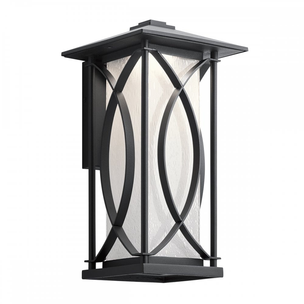Ashbern Outdoor 1 Light Wall Lantern In Textured Black Finish QN-ASHBERN-M