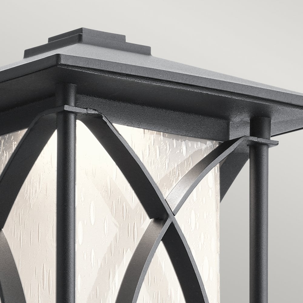 Ashbern Outdoor 1 Light Wall Lantern In Textured Black Finish QN-ASHBERN-M