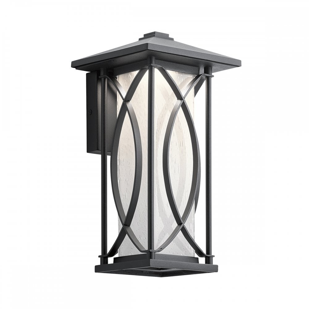 Ashbern Outdoor 1 Light Wall Lantern In Textured Black Finish QN-ASHBERN-S