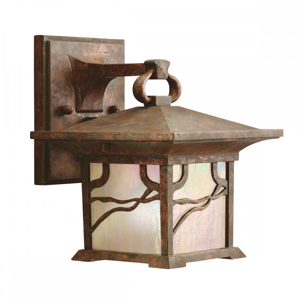 Morris Outdoor 1 Light Small Wall Light In Distressed Copper Finish QN-MORRIS-S