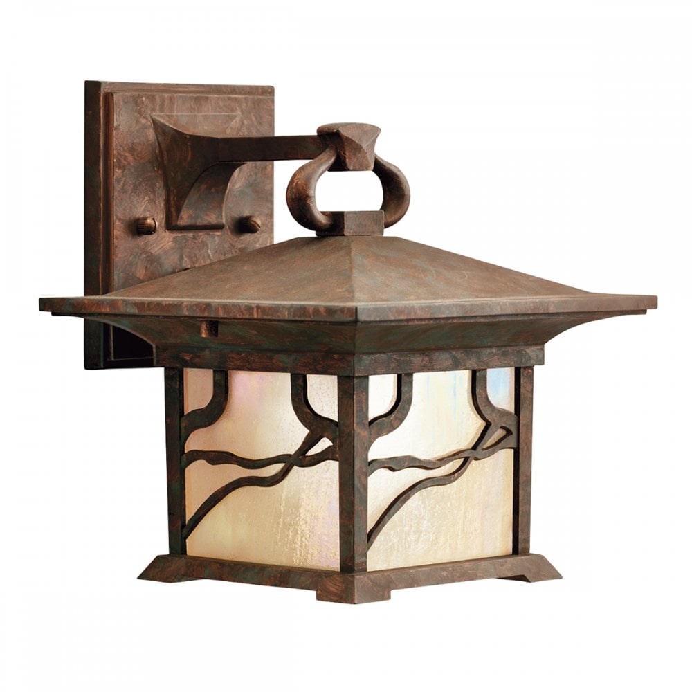 Morris Outdoor 1 Light Medium Wall Light In Distressed Copper Finish QN-MORRIS-M