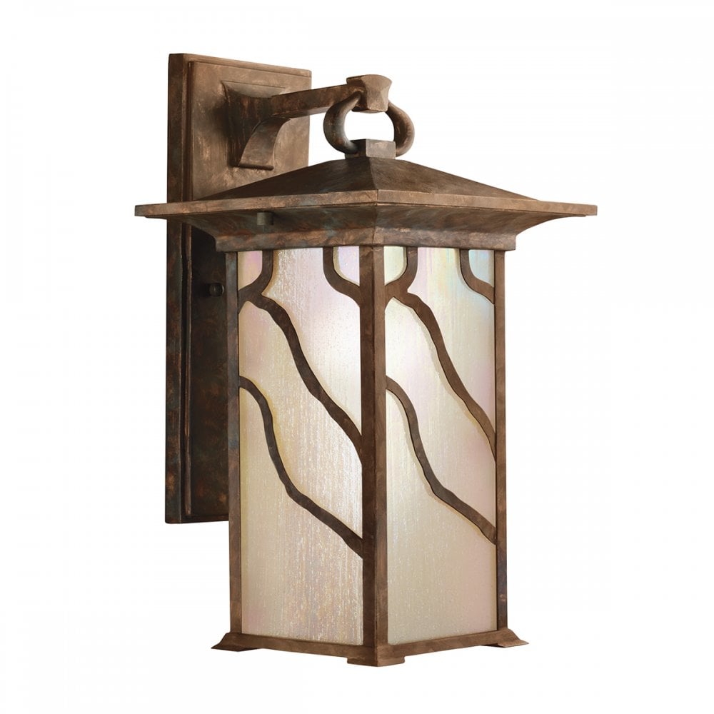Morris Outdoor 1 Light Large Wall Light In Distressed Copper Finish QN-MORRIS-L