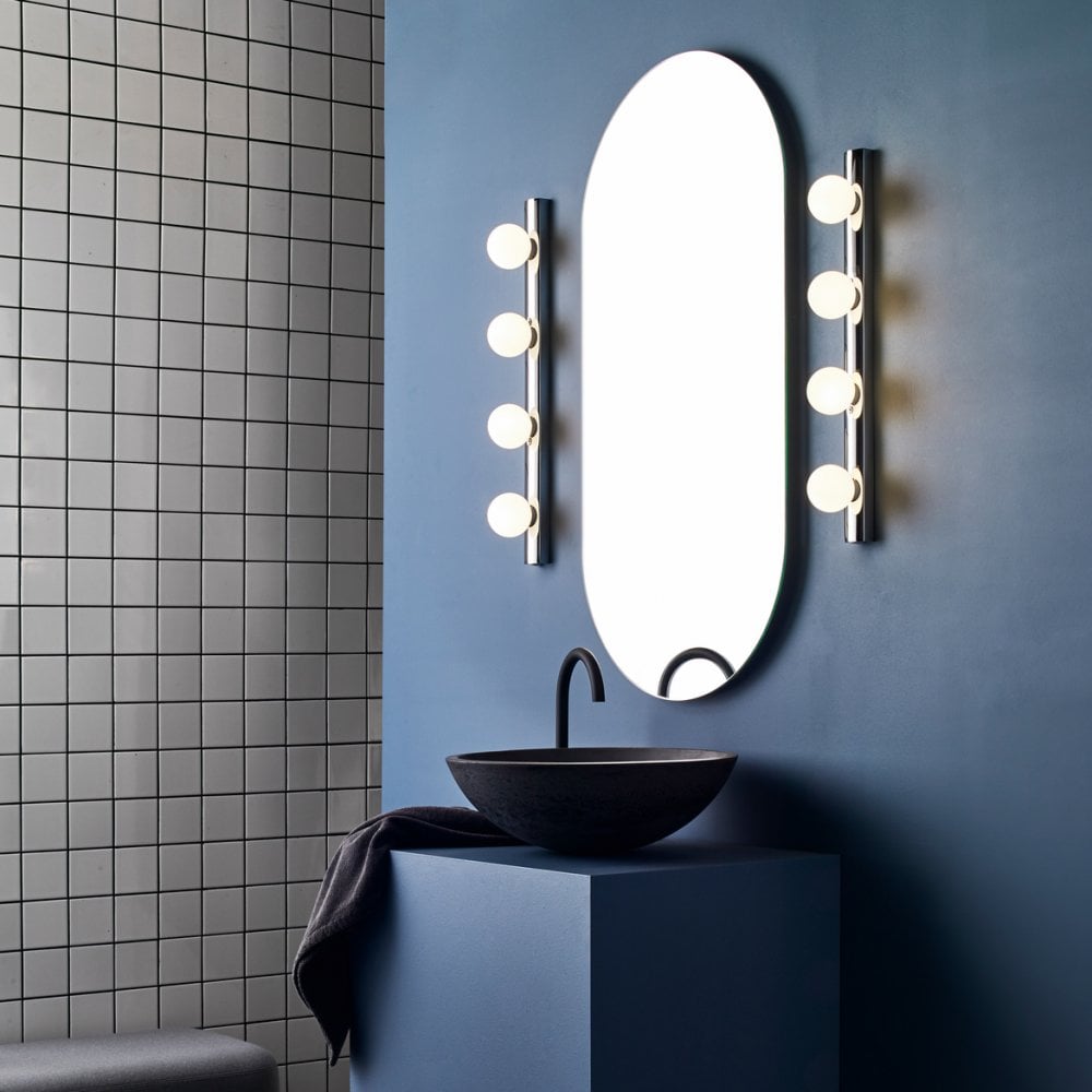 Cabaret Bathroom Wall Light In Polished Chrome Finish IP44 1087009