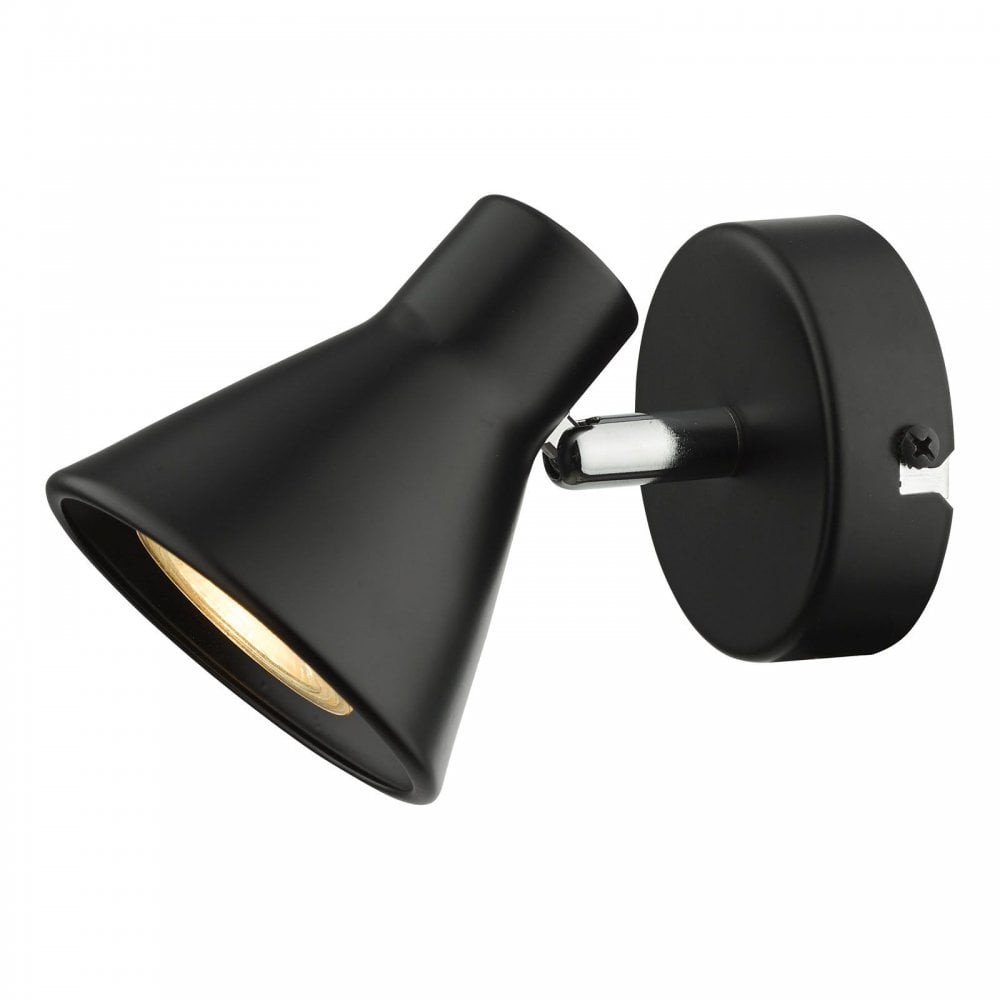Diza Single Wall Spotlight In Matt Black Finish DIZ0722