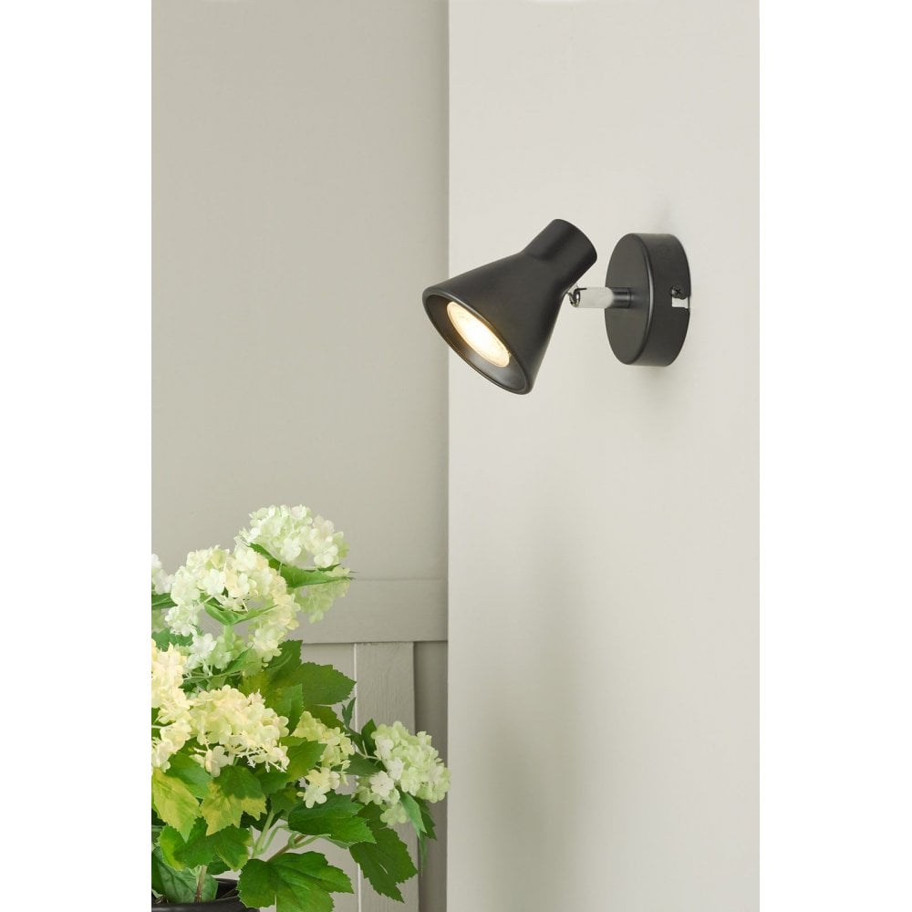 Diza Single Wall Spotlight In Matt Black Finish DIZ0722