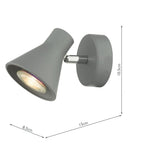 Diza Single Spotlight In Matt Grey Finish DIZ0739