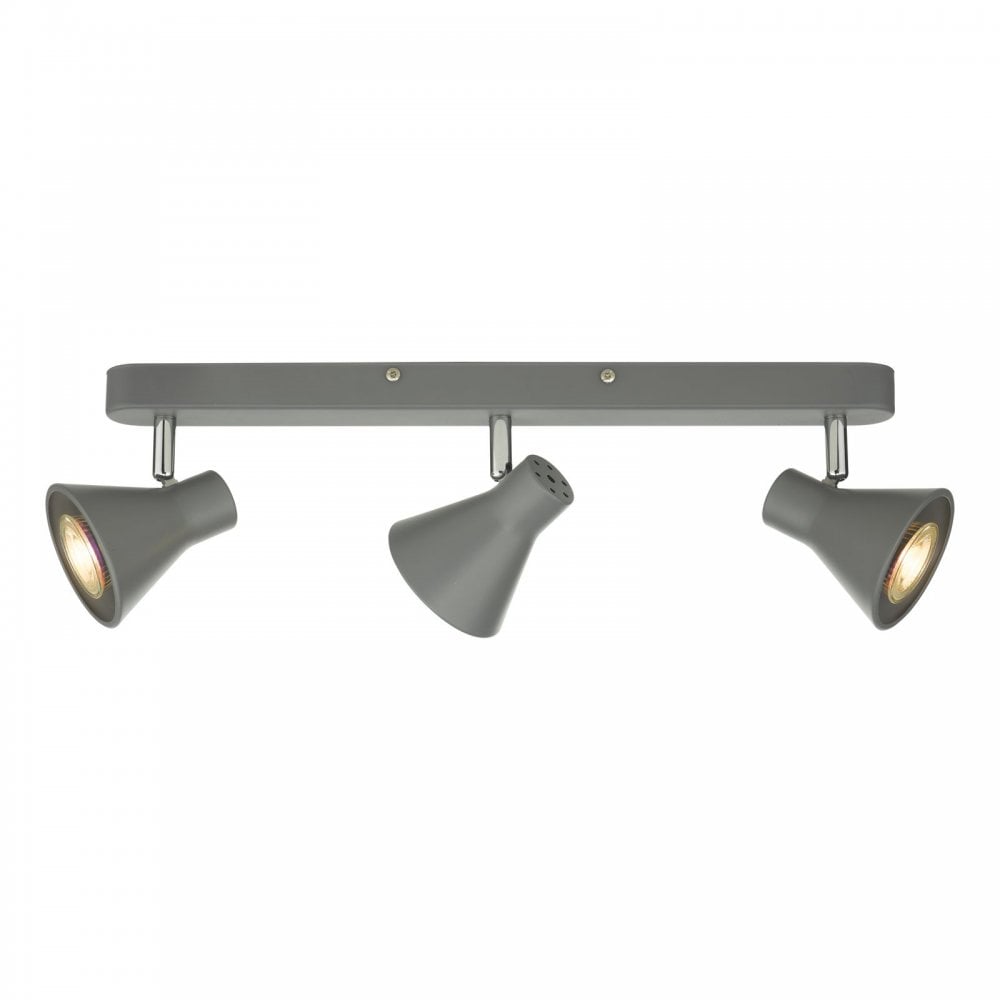 Diza 3 Light Spotlight Bar Ceiling Light In Matt Grey Finish DIZ7339