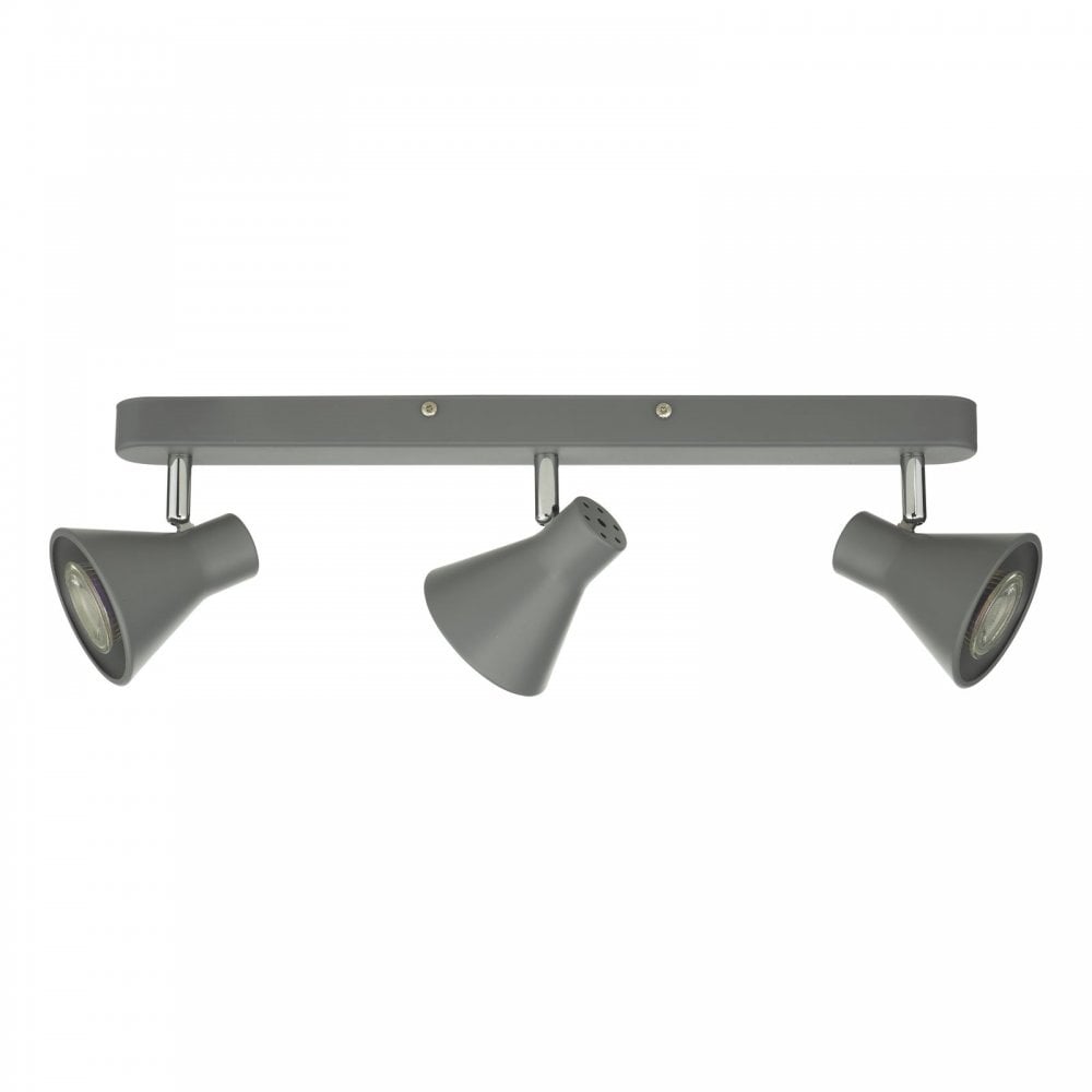 Diza 3 Light Spotlight Bar Ceiling Light In Matt Grey Finish DIZ7339